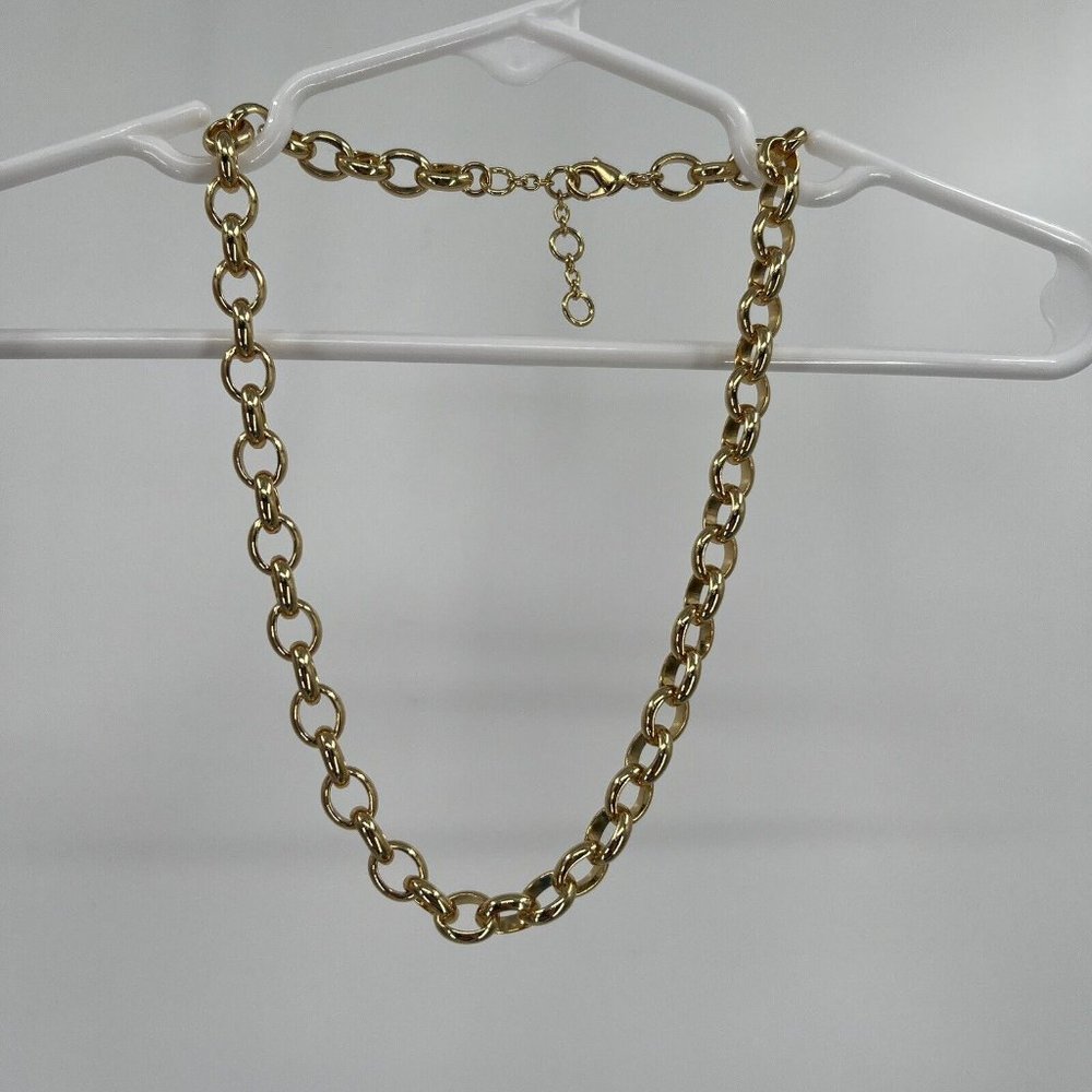 Tuckernuck Jewelry Gold Chunky Chain Link Necklace NEW 20-22" $78 - Picture 4 of 5